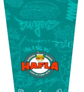 Hafla designed Logo drikkebæger