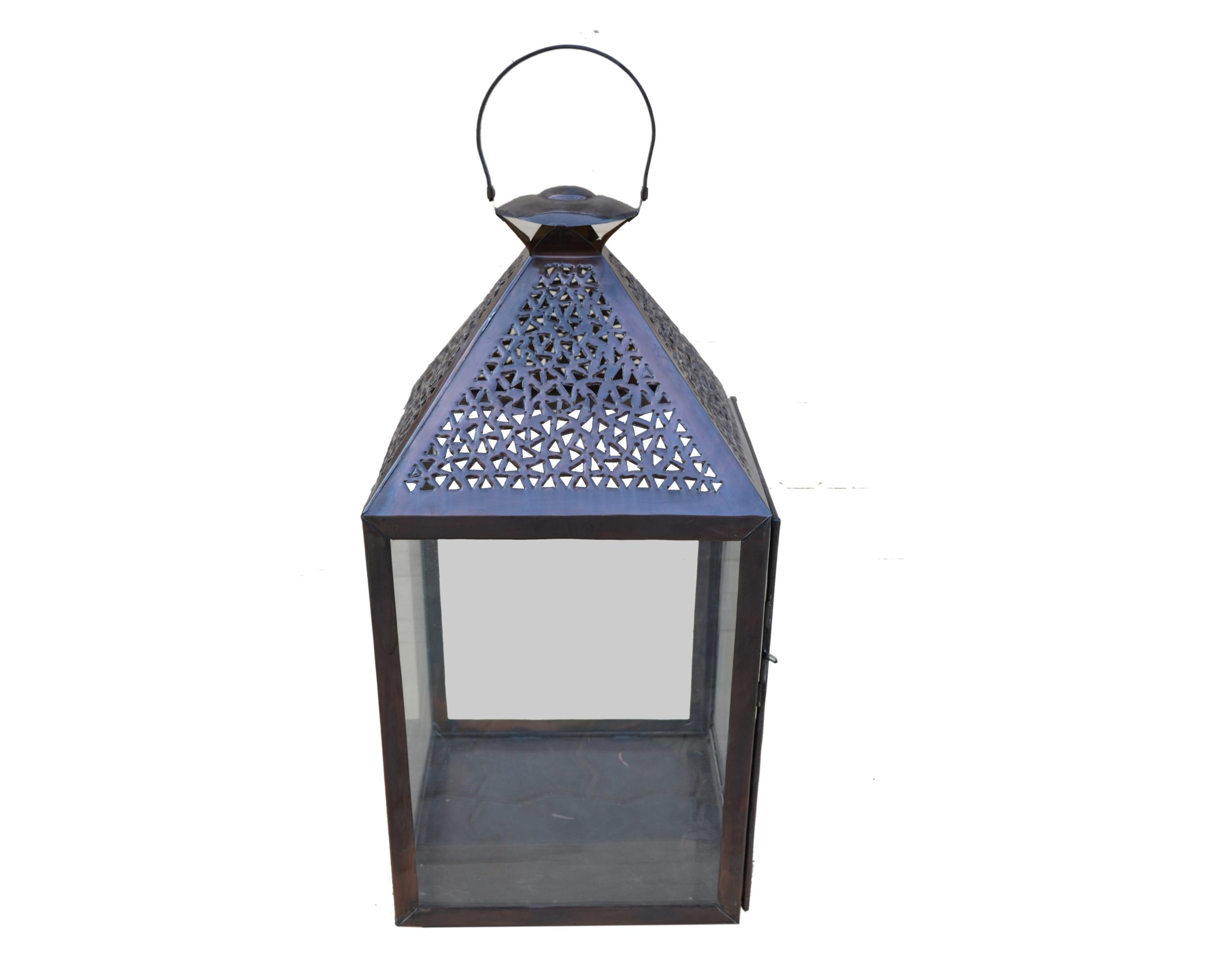 DSC_0209 Lanterne lampe 30x30x65cm messing - Billede 1